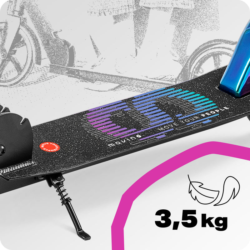 Only 3.5 kg – light to ride, easy to carry!