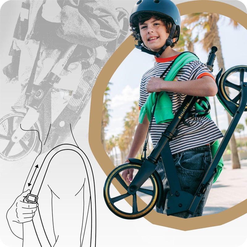 Includes carrying strap for easy daily commutes.