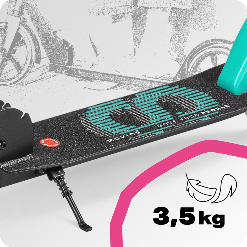 Only 3.5 kg – light to ride, easy to carry!